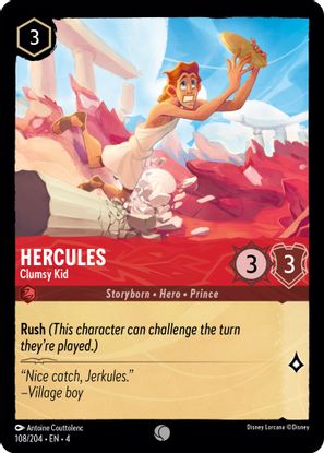 Hercules - Clumsy Kid 108/204 - Common-Kantocards