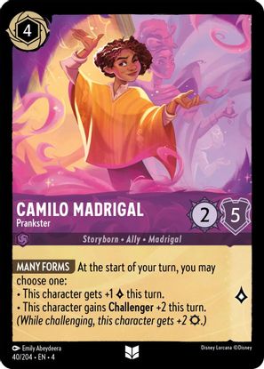 Camilo Madrigal - Prankster 40/204 - Uncommon - Cold Foil-Kantocards