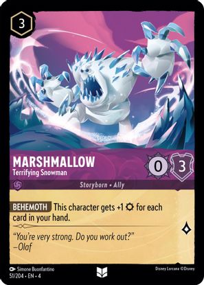 Marshmallow - Terrifying Snowman 51/204 - Uncommon - Cold Foil-Kantocards
