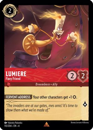Lumiere - Fiery Friend 113/204 - Rare - Cold Foil-Kantocards