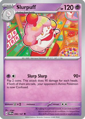 Slurpuff 090/167 - Uncommon-Kantocards