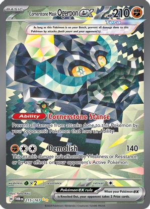 Cornerstone Mask Ogerpon ex - 215/167 Special Illustration Rare-Kantocards