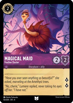 Magical Maid - Feather Duster 50/204 - Uncommon - Cold Foil-Kantocards