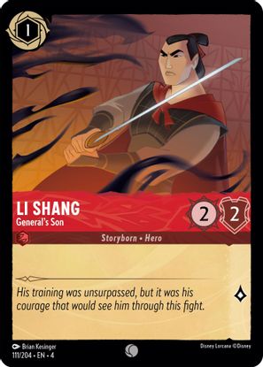 Li Shang - General's Son 111/204 - Common - Cold Foil-Kantocards