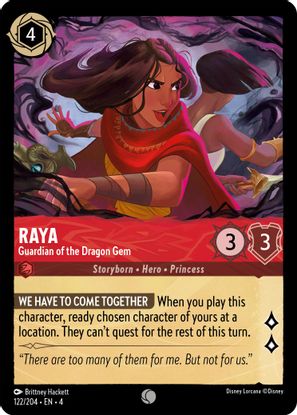 Raya - Guardian of the Dragon Gem 122/204 - Common-Kantocards
