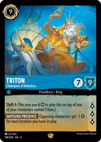 Triton - Champion of Atlantica 158/204 - Legendary - Cold Foil-Kantocards