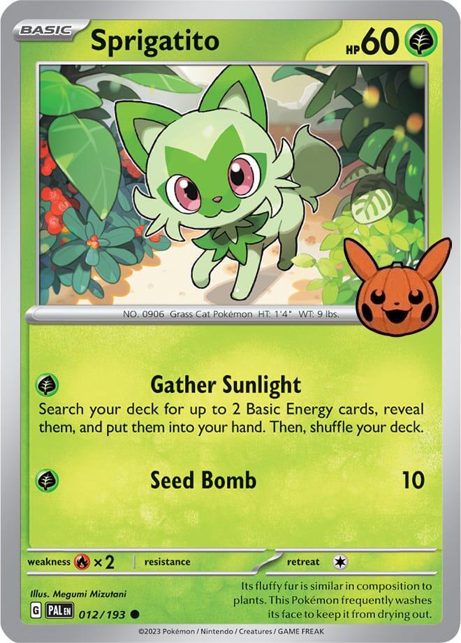 Sprigatito 012/193 - Common - Trick or Trade 2024-Kantocards