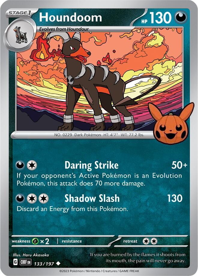 Houndoom 133/197 - Uncommon - Trick or Trade 2024-Kantocards