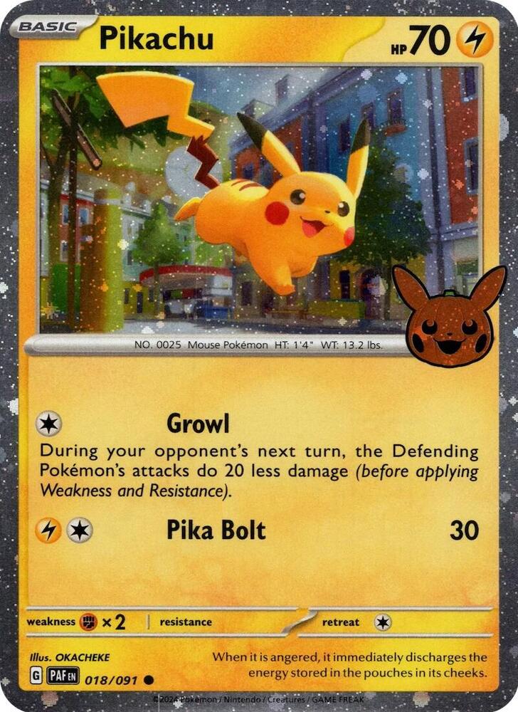 Pikachu 018/091 - Holo Rare - Trick or Trade 2024-Kantocards