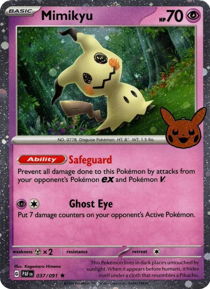 Mimikyu 037/091 - Holo Rare - Trick or Trade 2024-Kantocards