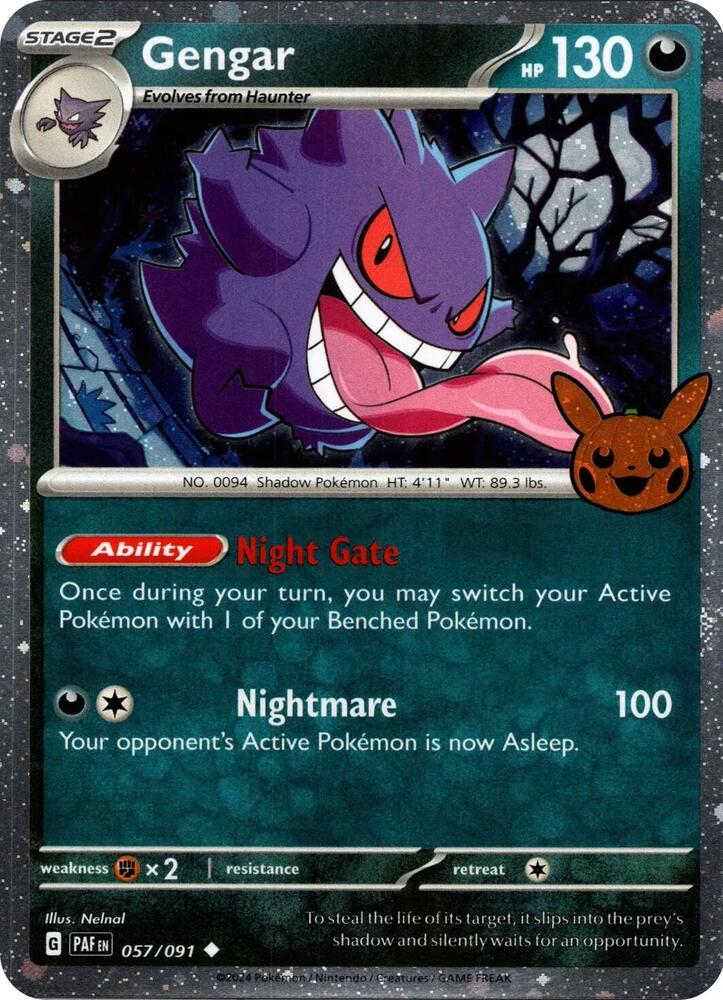 Gengar 057/091 - Holo Rare - Trick or Trade 2024-Kantocards