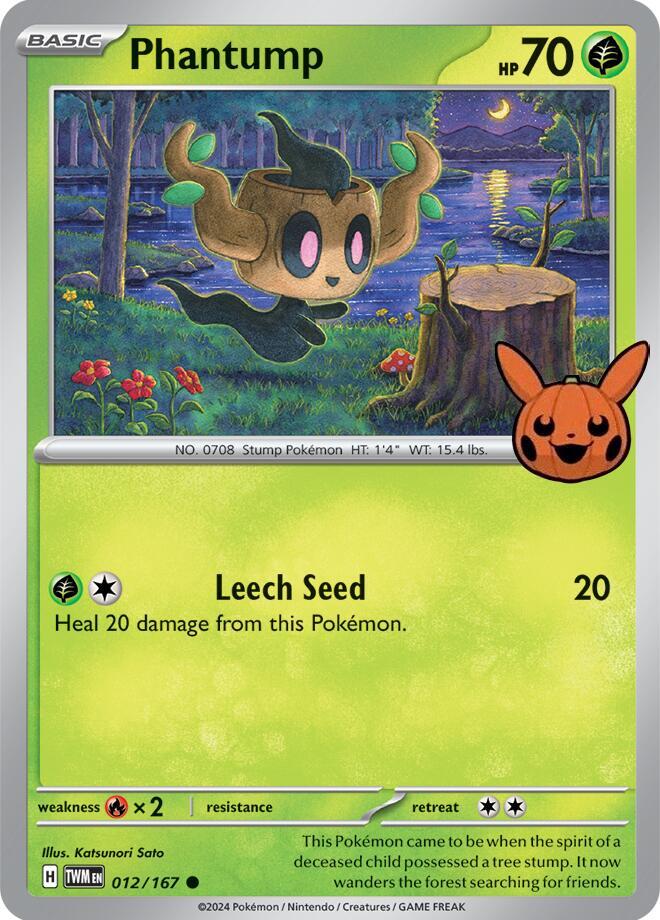 Phantump 012/167 - Common - Trick or Trade 2024-Kantocards