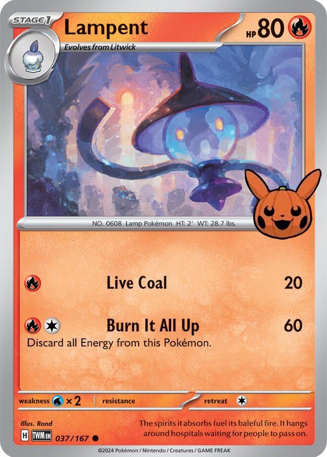 Lampent 037/167 - Common - Trick or Trade 2024-Kantocards