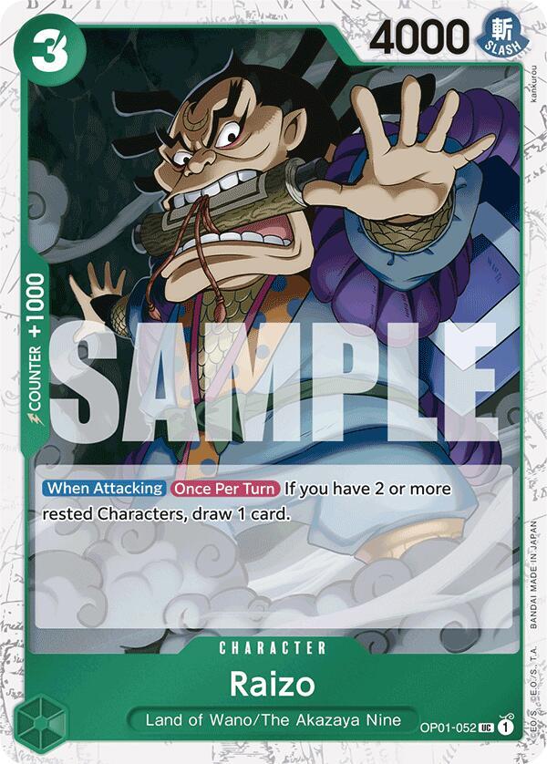 Raizo - OP01-052 - Pirate Flag Foil - Uncommon-Kantocards