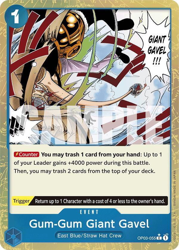 Gum-Gum Giant Gavel - OP03-055 - Textured Foil - Common-Kantocards
