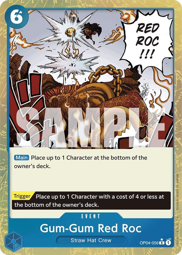 Gum-Gum Red Roc - OP04-056 - Textured Foil - Rare-Kantocards