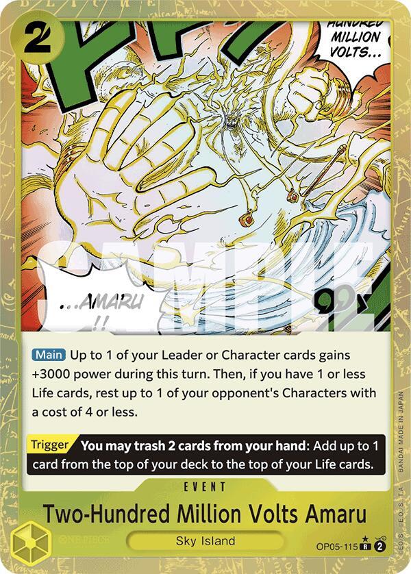 Two-Hundred Million Volts Amaru - OP05-115 - Textured Foil - Rare-Kantocards