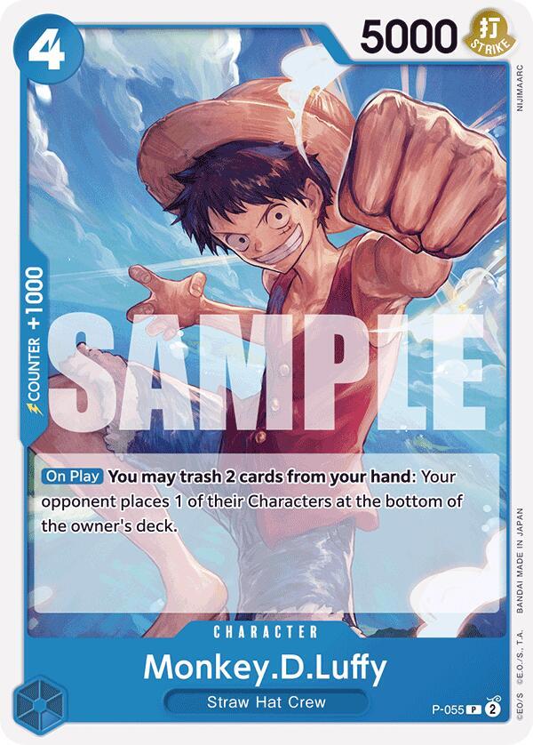 Monkey.D.Luffy - P-055 - The Best Reprint - Promo-Kantocards