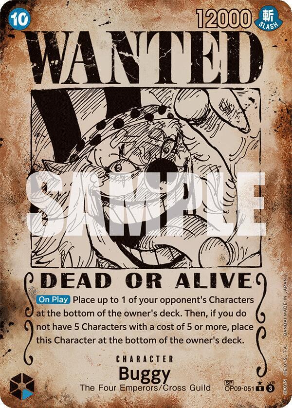 Buggy - OP09-051 - Special Card - Wanted Poster Rare-Kantocards