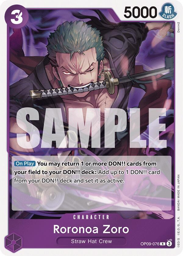 Roronoa Zoro - OP09-076 - Rare-Kantocards
