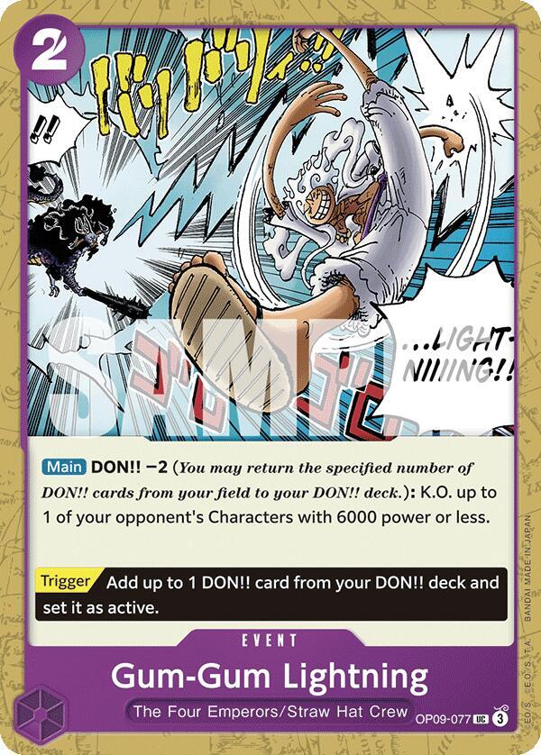 Gum-Gum Lightning - OP09-077 - Uncommon-Kantocards