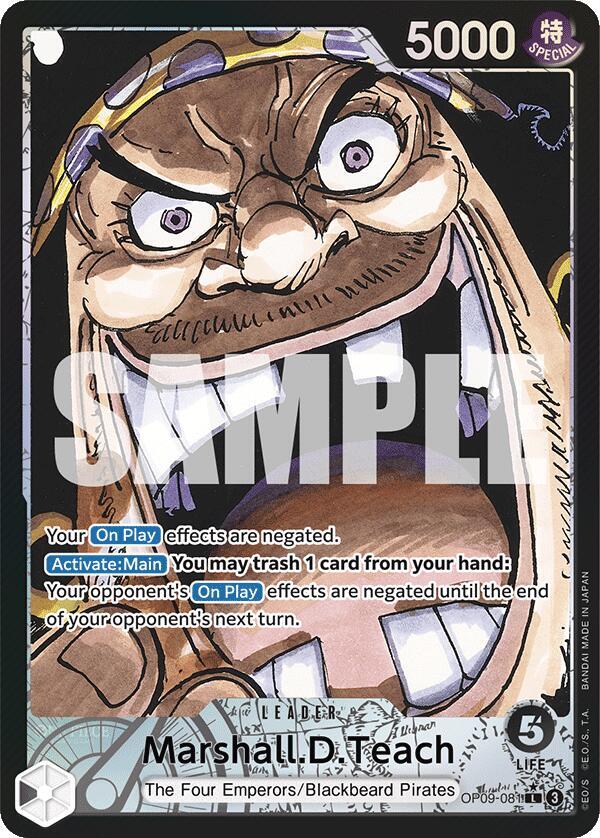 Marshall.D.Teach - OP09-081 - Super Parallel - Leader-Kantocards