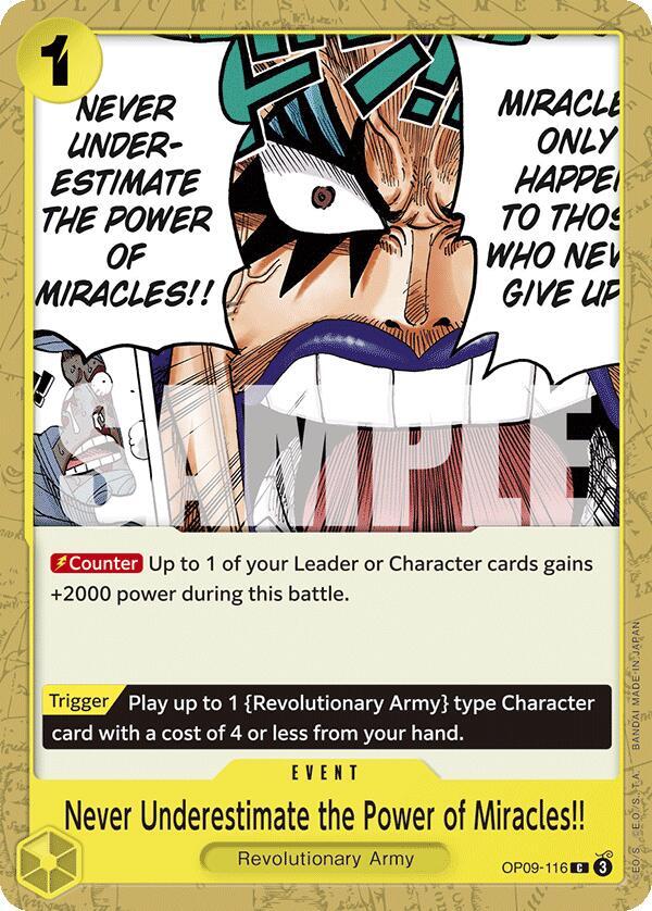 Never Underestimate the Power of Miracles!! - OP09-116 - Common-Kantocards