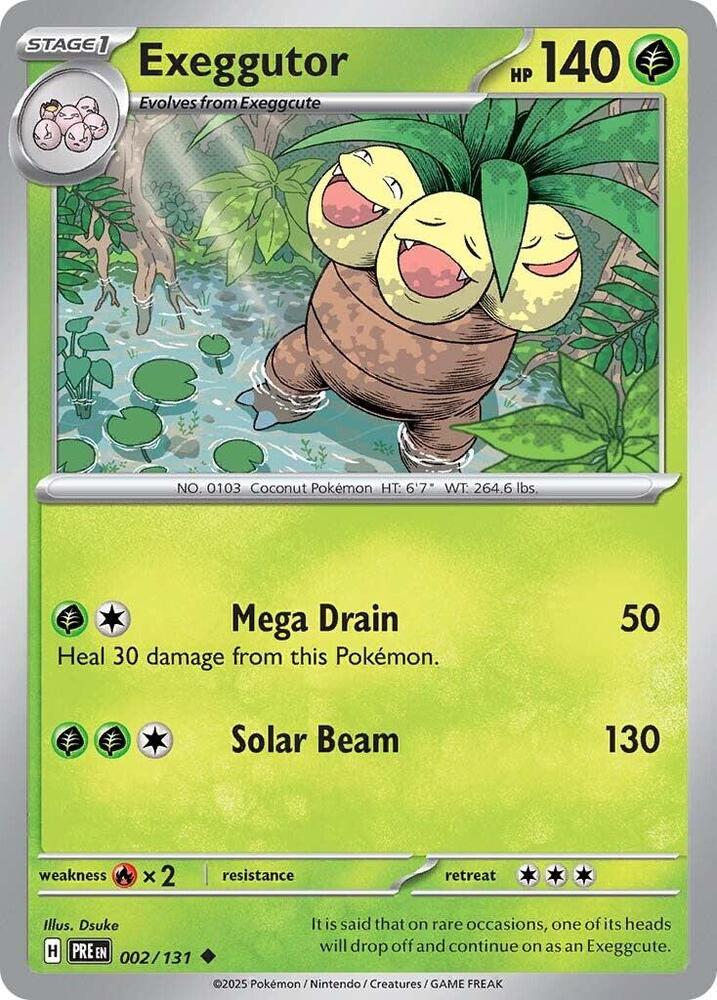 Exeggutor 002/131 - Uncommon - Reverse Holo-Kantocards