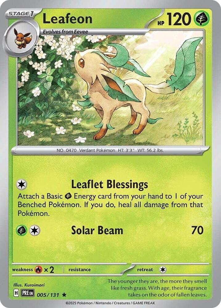 Leafeon 005/131 - Rare - Reverse Holo-Kantocards