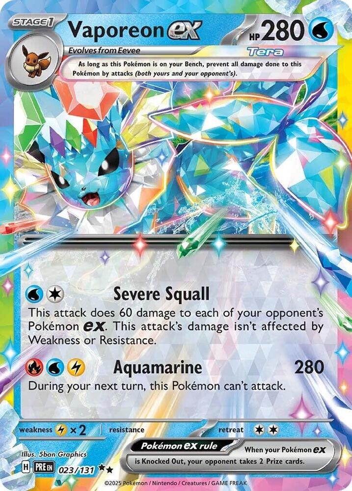 Vaporeon ex 023/131 - Double Rare -Kantocards
