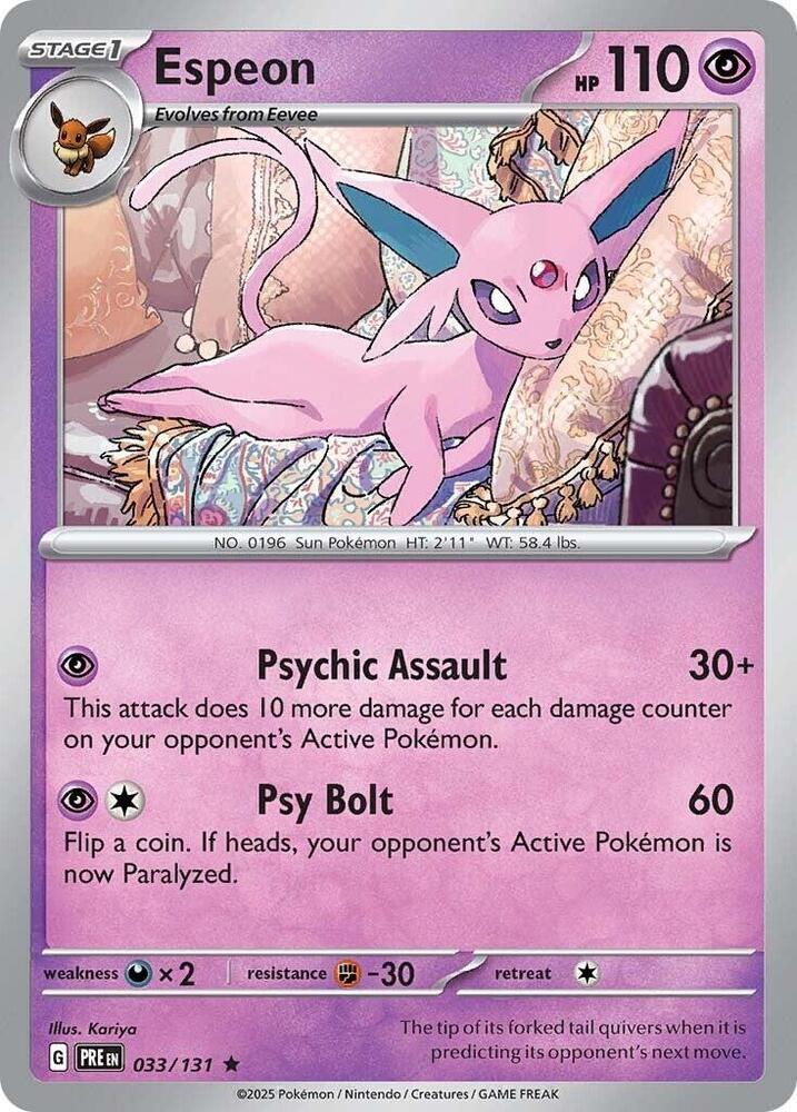 Espeon 033/131 - Rare - Holo-Kantocards
