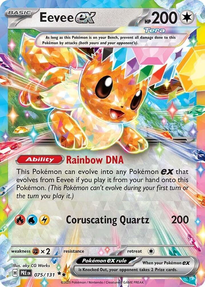 Eevee ex 075/131 - Double Rare -Kantocards