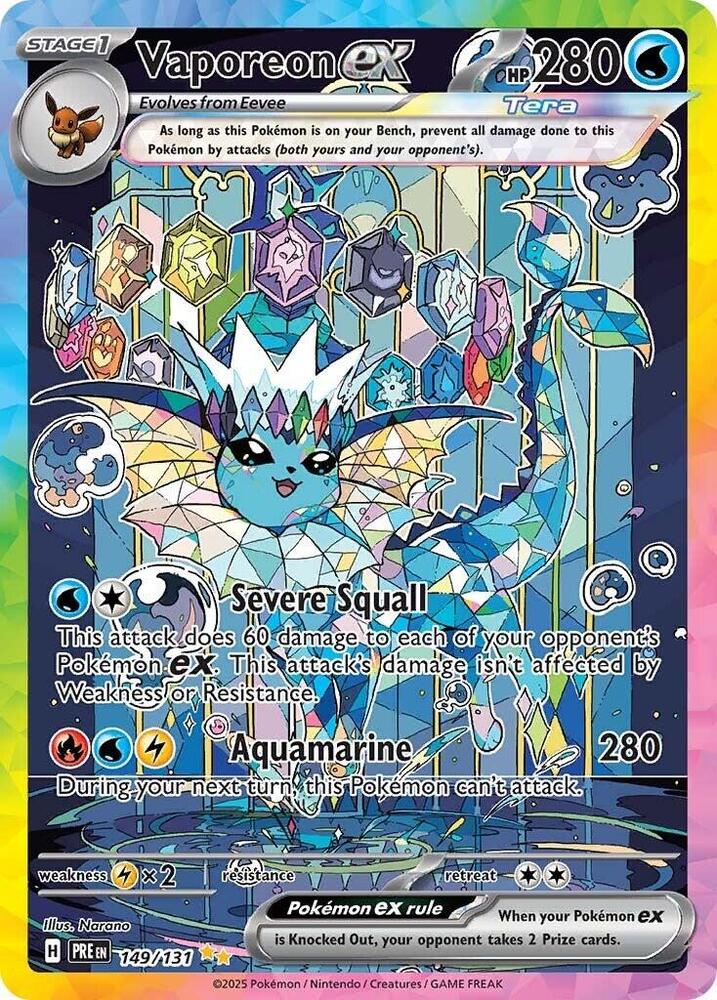 Vaporeon ex 149/131 - Special Illustration Rare -Kantocards