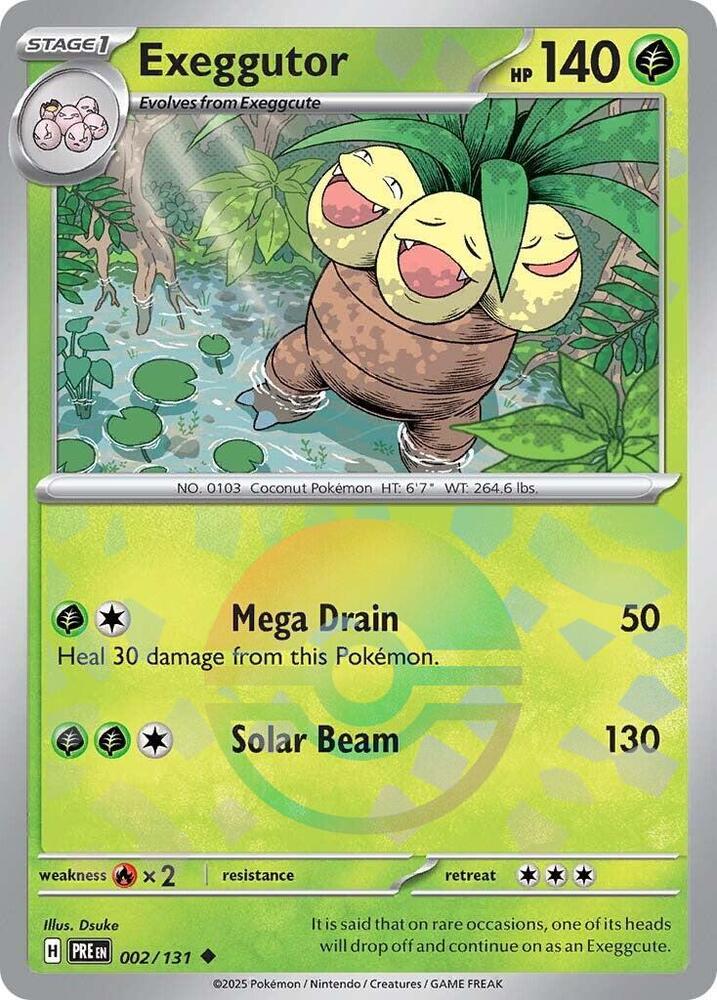 Exeggutor 002/131 - Uncommon - Holo (Poke Ball Pattern)-Kantocards