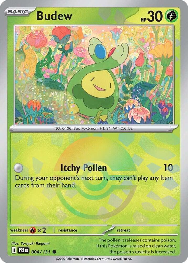 Budew 004/131 - Common - Holo (Poke Ball Pattern)-Kantocards