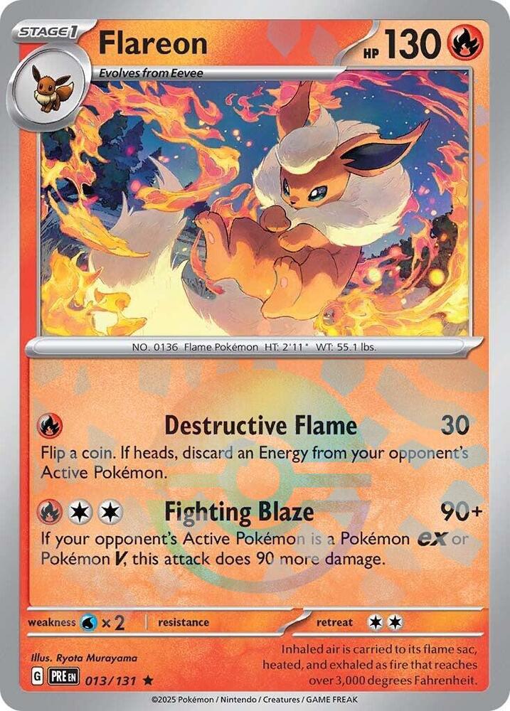 Flareon 013/131 - Rare - Holo (Poke Ball Pattern)-Kantocards