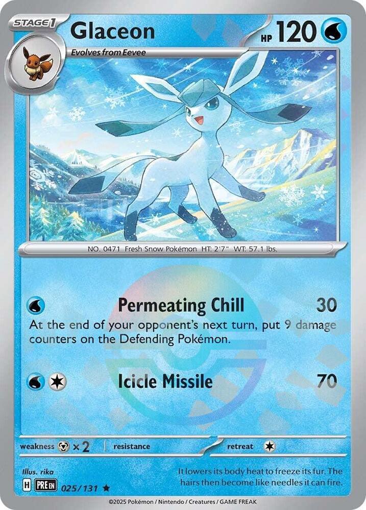 Glaceon 025/131 - Rare - Holo (Poke Ball Pattern)-Kantocards
