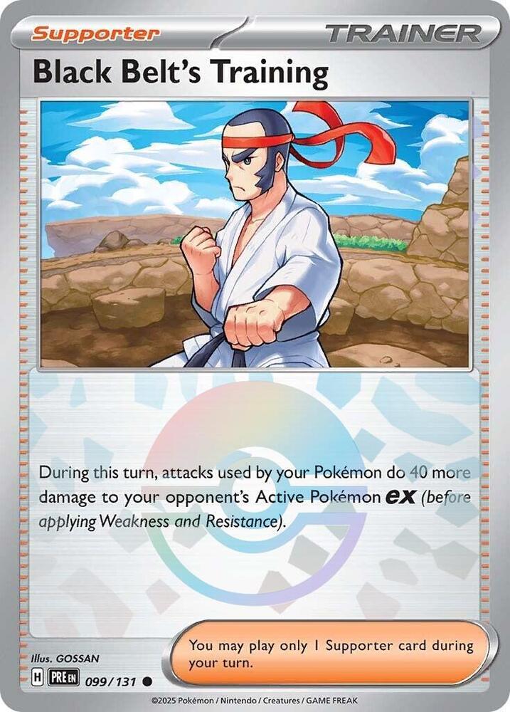 Black Belt's Training 099/131 - Common - Holo (Poke Ball Pattern)-Kantocards
