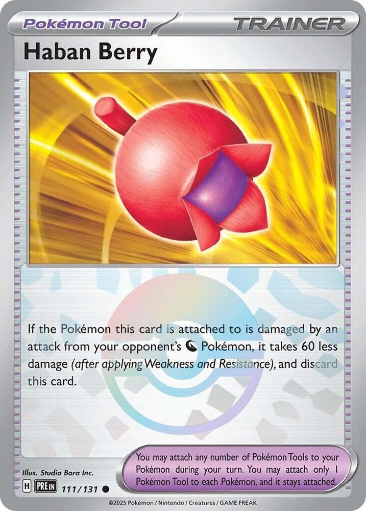 Haban Berry 111/131 - Common - Holo (Poke Ball Pattern)-Kantocards