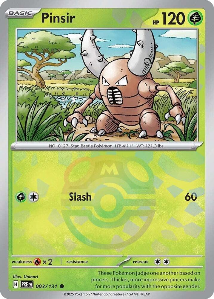 Pinsir 003/131 - Common - Holo (Master Ball Pattern)-Kantocards