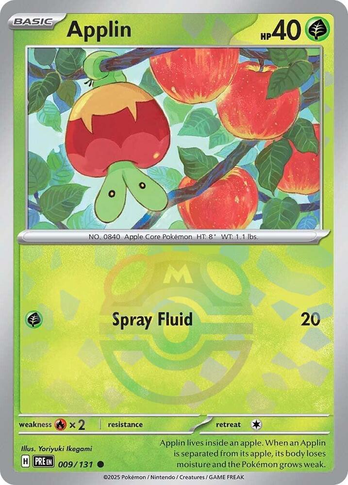 Applin 009/131 - Common - Holo (Master Ball Pattern)-Kantocards