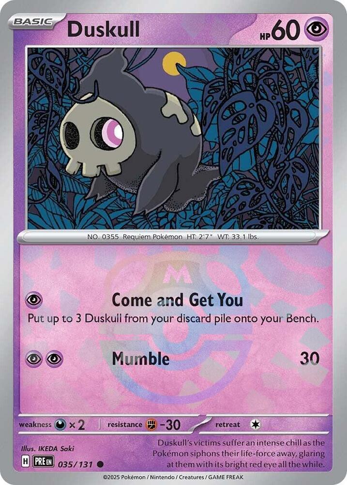 Duskull 035/131 - Common - Holo (Master Ball Pattern)-Kantocards