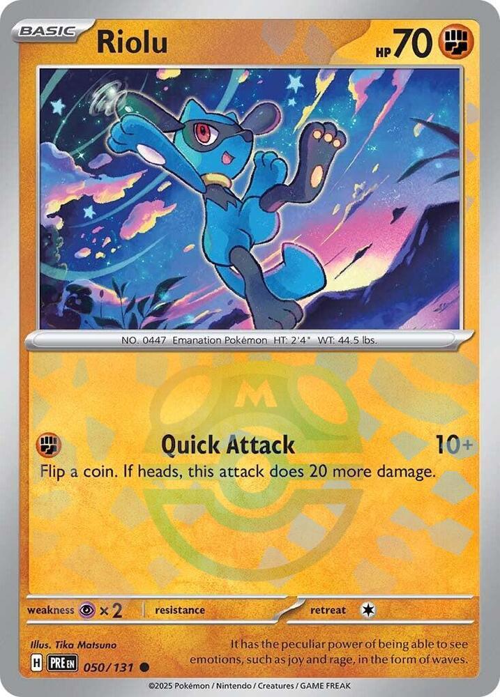 Riolu 050/131 - Common - Holo (Master Ball Pattern)-Kantocards