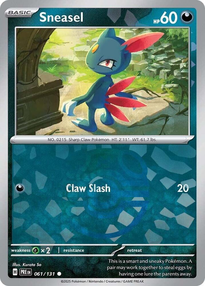 Sneasel 061/131 - Common - Holo (Master Ball Pattern)-Kantocards