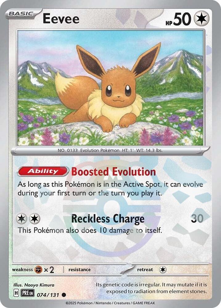 Eevee 074/131 - Common - Holo (Master Ball Pattern)-Kantocards