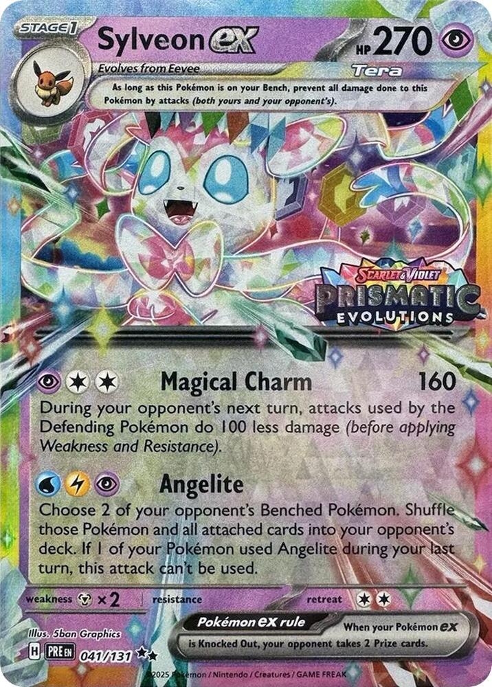 Sylveon ex 041/131 - (Prismatic Evolutions Stamp)-Kantocards