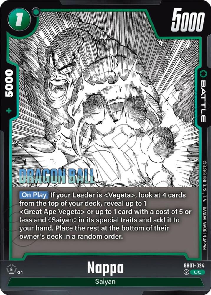 Nappa - Manga Booster 01 - Dragon Ball Super: Fusion World
