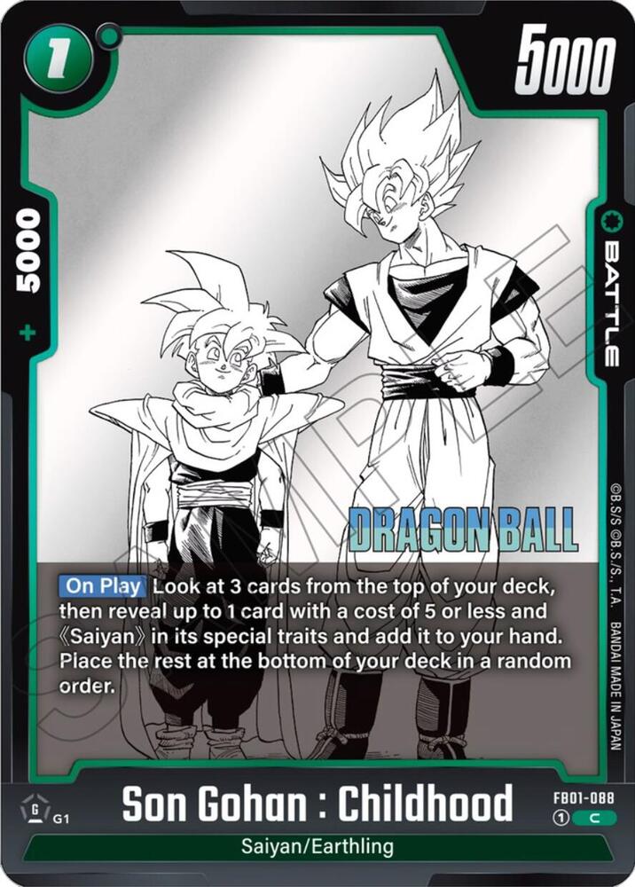 Son Gohan : Childhood - Manga Booster 01 - Dragon Ball Super: Fusion World