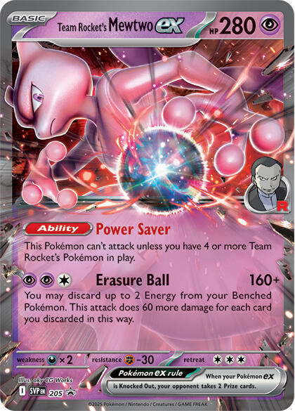 Team Rocket's Mewtwo ex svp 205 (español) – Kantocards