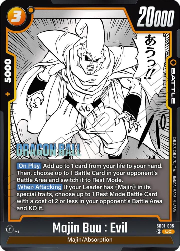 Majin Buu : Evil - SB01-035 - Manga Booster 01 - Dragon Ball Super: Fusion World